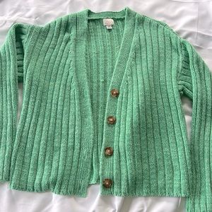 Green cardigan